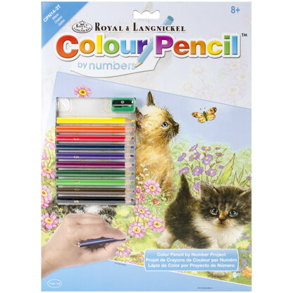 Royal Brush Color Pencil By Number Kit 8.75"X11.75" - Kittens