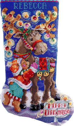 Merry Chrismoose Stocking - PDF