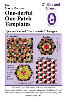 Marti Michell Quilt Schablone 2 Zoll Kite And Crown