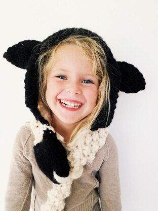 Lucille the Lamb Hooded Scarf