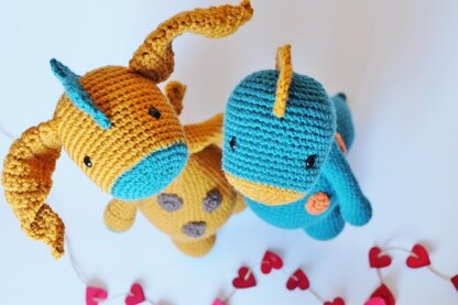 Crochet Dragon and Dino 2 in 1