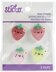 Sticko Resin Sticker - Small Strawberry, 4/Pkg
