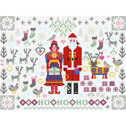 Riverdrift House Santa & Mrs Claus Cross Stitch Kit