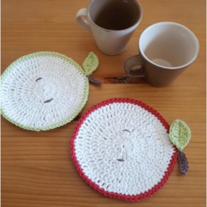 Apple slice coasters