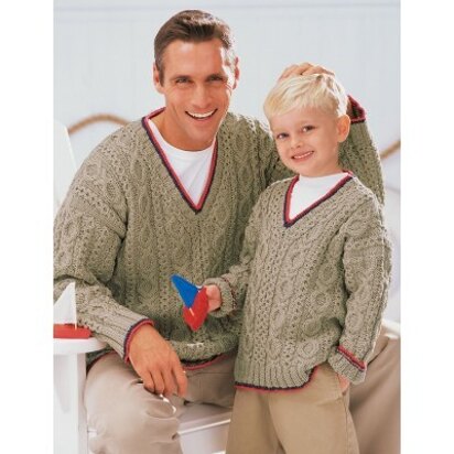 Our Guys' Sailing Sweaters in Patons Grace