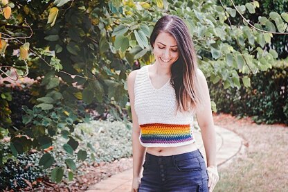 Rainbow Crochet Top