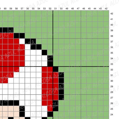 Toad Mushroom Pillow Kinopio Cushion Super Mario Graphgan mini-C2C Crochet Pattern