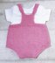 Saskia Romper with moss stitch edge 0-2 yrs