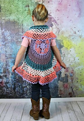 Girls Butterfly Mandala Vest