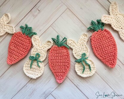 Easter Garland: Carrots & Bunnies