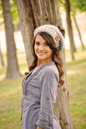 Button Tab Slouchy Hat / Pattern 020