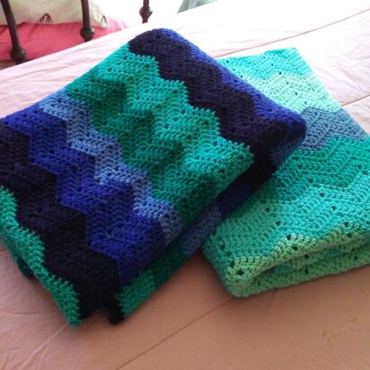 Soft Waves Twin Afghan