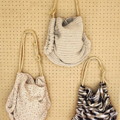 Summer Totes in Bernat Handicrafter Cotton Solids