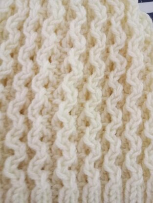 Simple Beanie Hat Chunky Yarn Straight Needles