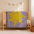 CROCHET PATTERN C2C Tangled Sun Rapunzel Blanket 90x90 Square Purple Afghan
