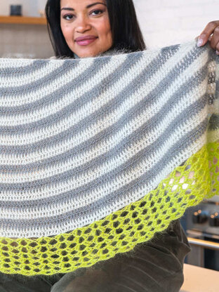 Garida Shawl in Berroco Aerial  - Downloadable PDF