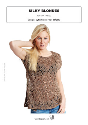 Silky Blondes Top in BC Garn Tussah Tweed - 2342BC - Downloadable PDF