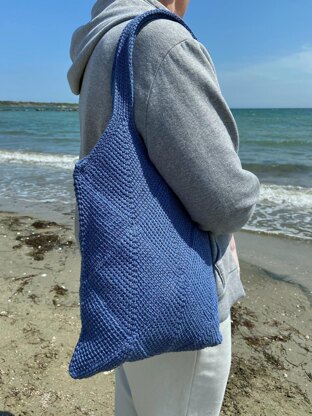 Tote Bag "Breeze" (tunisian crochet)