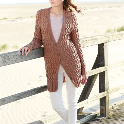 Long-Cardigan in Schachenmayr Merino Extrafine Cotton 120 - S8948 - Downloadable PDF  