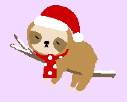 Christmas Lazy Sloth Graphghan