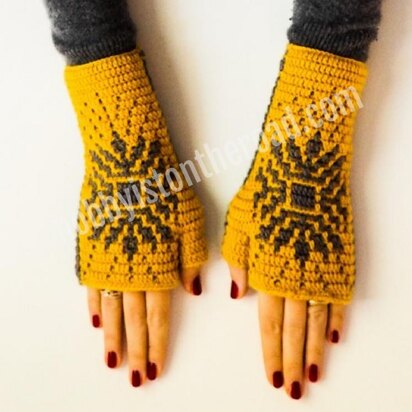 Baltic Sun Fingerless Gloves & Bonus Earwarmer