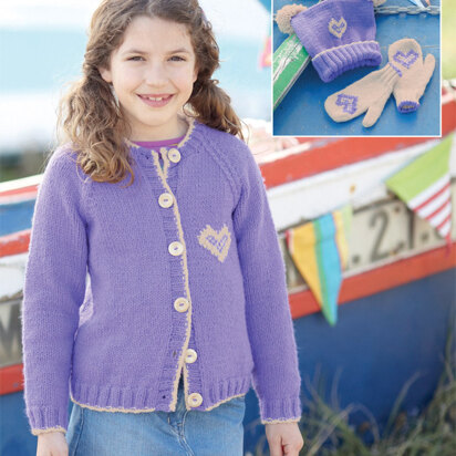 Cardigan, Hat and Mittens in Sirdar Supersoft Aran - 2446 - Downloadable PDF
