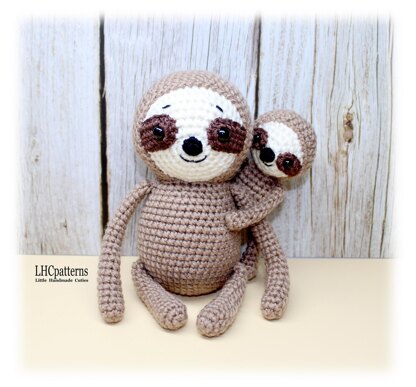 Sloth Mother and Baby Crochet Pattern