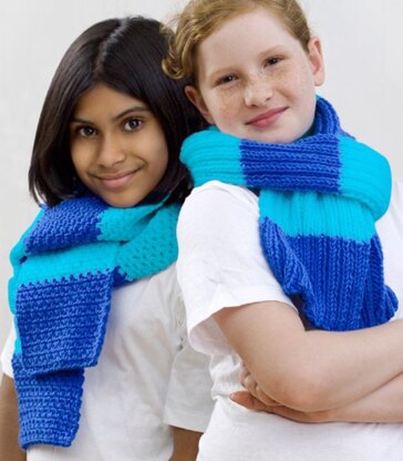 2009 Special Olympic Scarves Knit in Red Heart Super Saver Economy Solids - WR1704