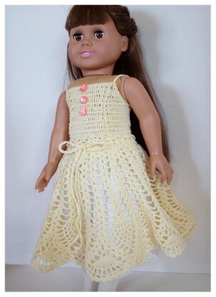 Pineapple Dream Skirt for American girl and other 18" dolls dolls