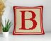 Initial Letter B Pillow Mini C2C Crochet Pattern Bordered Cushion ABC Name Bolster