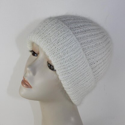 Fluffy 1x1 Rib Beanie Hat