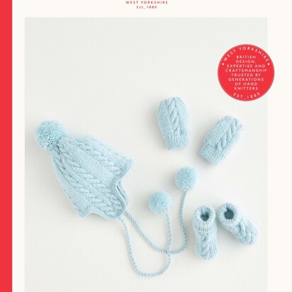 Sirdar 5392 Pom Pom Hat, Mittens & Bootees PDF