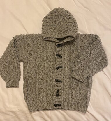 Grey Cable Hoodie