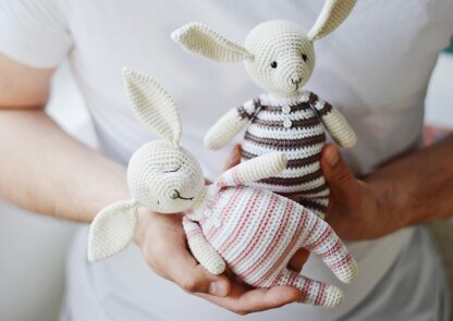 Two Baby Bunny Amigurumi