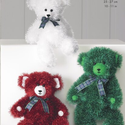 Tinsel Chunky Teddies in King Cole Tinsel Chunky - 9021 - Downloadable PDF