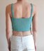 Square neck crop top from cotton