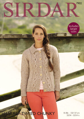 Cardigan in Sirdar Harrap Tweed Chunky - 7902 - Downloadable PDF