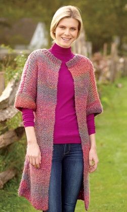 Long & Lean Jacket in Lion Brand Homespun - 70640B