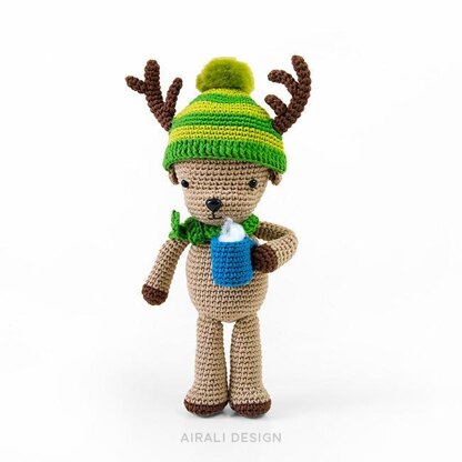 Dasher the amigurumi reindeer