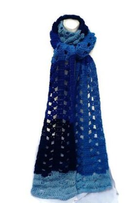 Shades of Blue Super Scarf