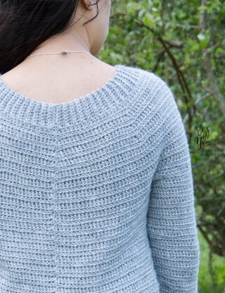 Round Yoke Sweater Crochet pattern by Yay For Yarn
