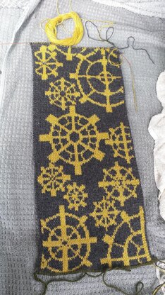 Steampunk Gears Scarf and Cowl