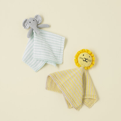 Sonny & Arlo Baby Comforters - Free Toy Knitting Pattern in Paintbox Yarns Baby DK
