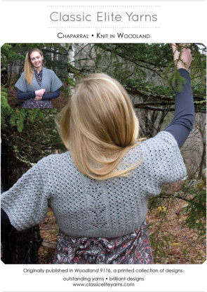 Chaparral Cardigan in Classic Elite Yarns Woodland - Downloadable PDF