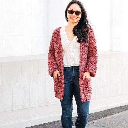 Rosewood Pocket Coat Cardigan