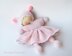 Pink Waldorf knitted girl doll for small babies