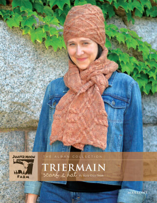 Triermain Scarf & Hat in Juniper Moon Farm Marlowe Jeweltones