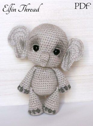 Elil the Chibi Elephant Amigurumi