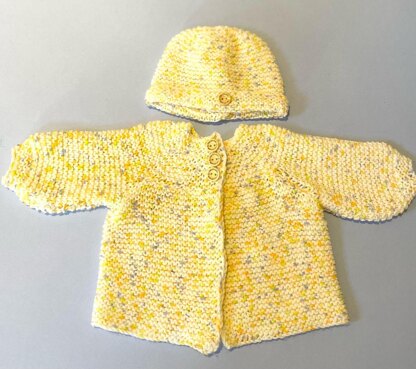 Easy Peasey Matinee Coat and Hat Set - First Size