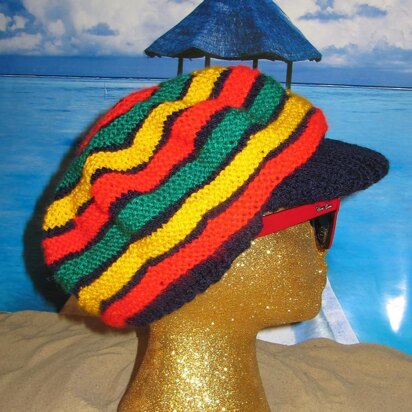 Trenchtown Peak Rasta Tam Hat